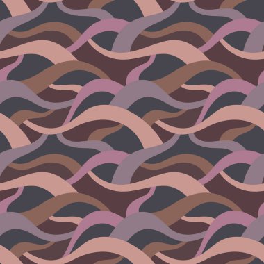 Soyut geometrik arka plan-vektör illüstrasyon. Kitap kapağı, broşür, poster, baskı, duvar kağıdı için pürüzsüz dalgalar süsleme Dikişsiz desen. Dekoratif grafik tasarım. Vintage Retro tarzı.