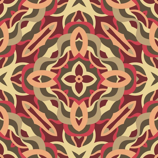 抽象背景无缝模式 地毯民族装饰 曼陀罗风格 向量例证 平面设计 — 图库矢量图片