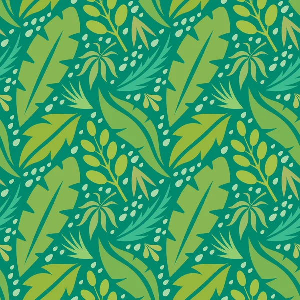 Egzotik bitkiler yaprakları-yaratıcı vektör illüstrasyon. Floral Dikişsiz desen. Soyut konsept arka plan. Tropikal yaz doğası. Grafik tasarım elemanı. Vintage sanat tarzı. Kolaj çağdaş. 