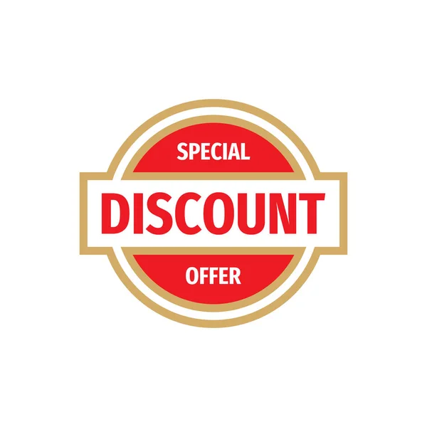 Discount Badge Design Special Offer Banner Sale Abstract Sticker — Stock Vector