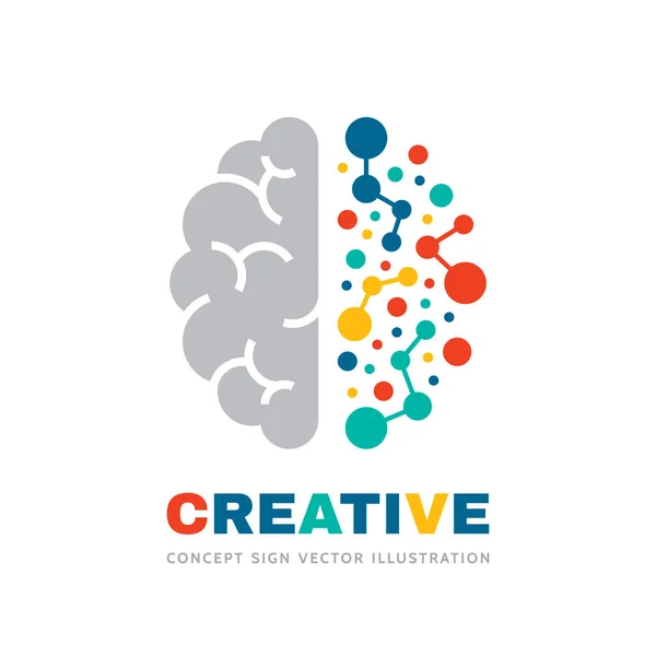 Kreativ Idé Business Vector Logo Mall Koncept Illustration Abstrakt Mänsklig — Stock vektor