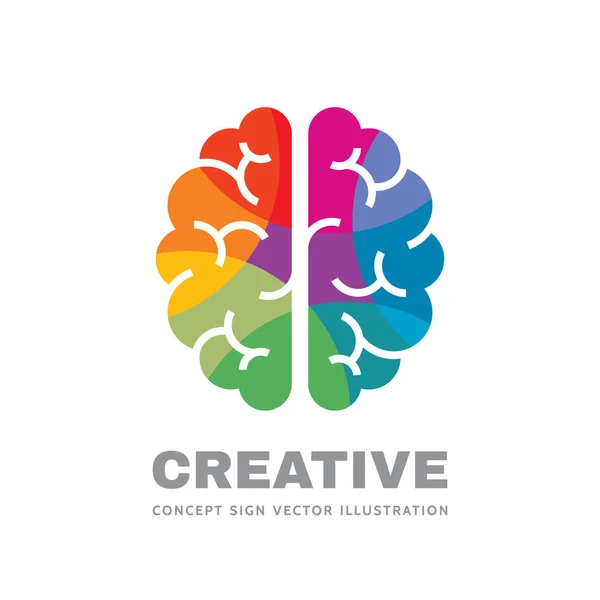 Kreativ Idé Business Vector Logo Mall Koncept Illustration Abstrakt Mänsklig — Stock vektor