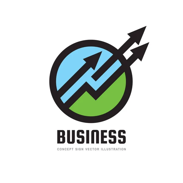 Business Finance Logo Vorlage Vektorkonzept Illustration Pfeile Grafisches Zeichen Investitionsikone — Stockvektor