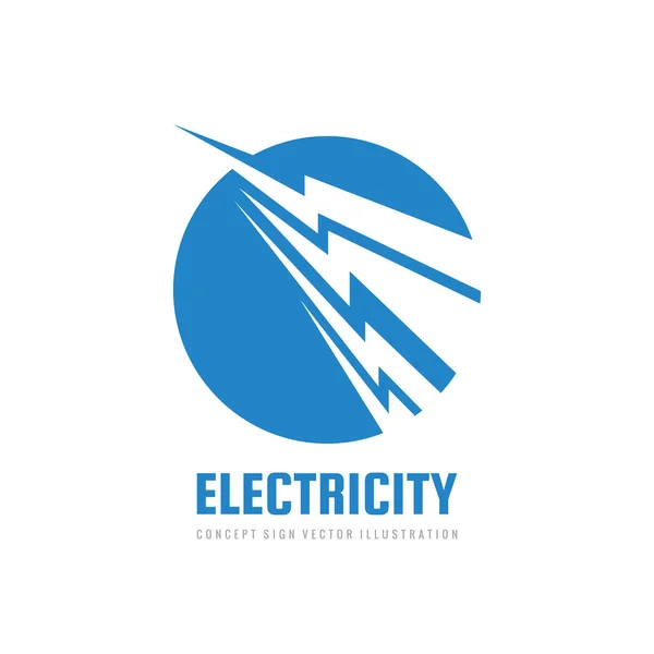Błyskawica Energii Elektrycznej Wektor Logo Koncepcji Szablonu Elektroniczny Znak Mocy — Wektor stockowy
