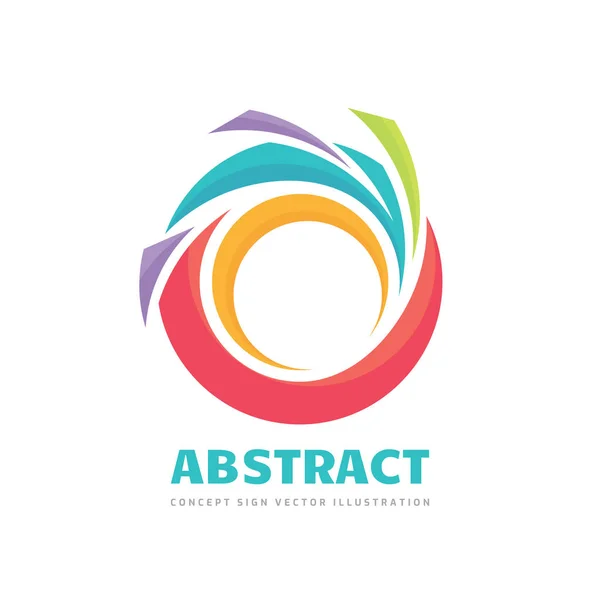 Abstrakt Vektorové Obchodní Logo Koncept Ilustrace Barevný Prsten Tvary Pozitivní — Stockový vektor