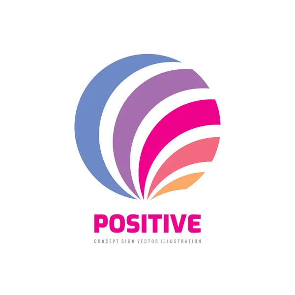 Sphère Abstraite Positive Design Logo Entreprise Vectoriel — Image vectorielle