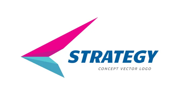 Σχέδιο Λογότυπου Επιχειρηματικής Κατεύθυνσης Βέλη Σημάδι Στρατηγικής Σύμβολο Παράδοσης — Διανυσματικό Αρχείο