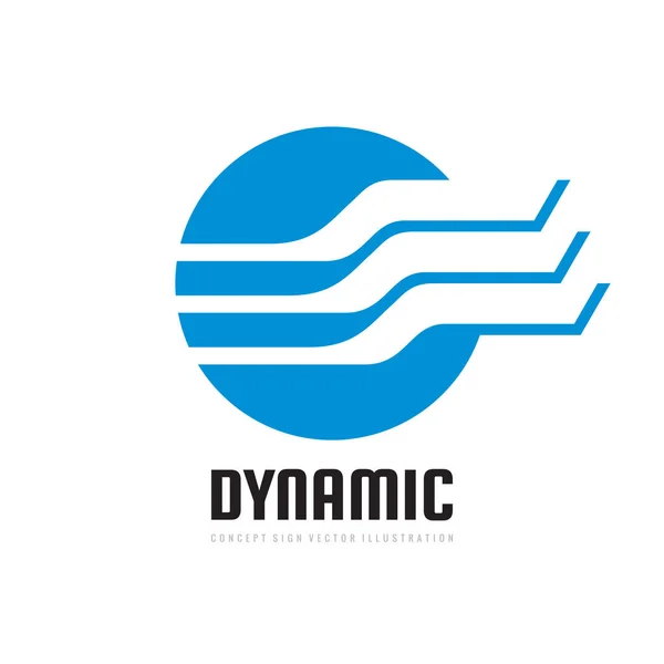 Dynamiczne Skrzydło Wektor Projekt Logo Abstrakcyjny Kształt Kręgu Twórczego Znaku — Wektor stockowy
