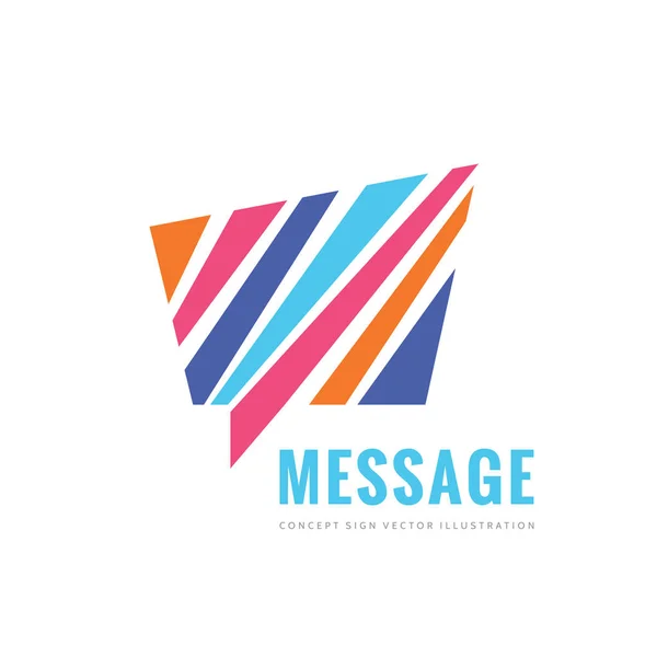 Üzenet Koncepció Vektor Logo Sablon Design Forduljon Kreatív Előjelhez Beszélgető — Stock Vector