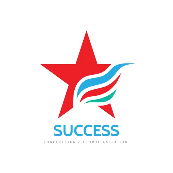 Success Vector Logo Concept Illustration Abstract Leadership Symbol Winner Icon — Stock Vector