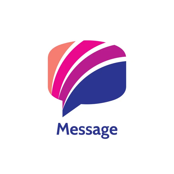 Message Darstellung Des Vektor Logo Logos Flachem Stil Dialog Ikone — Stockvektor