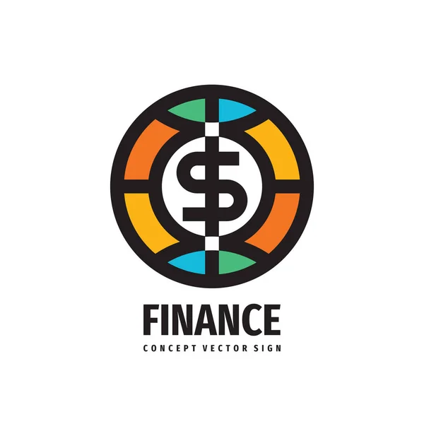 Dinero Dólar Token Diseño Logotipo Concepto Signo Éxito Financiero Ilustración — Vector de stock