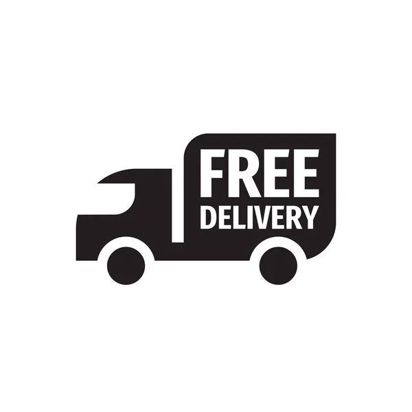Fast Delivery Shipping Black Icon Vector Design Transport Truck Sign — Stock Vector