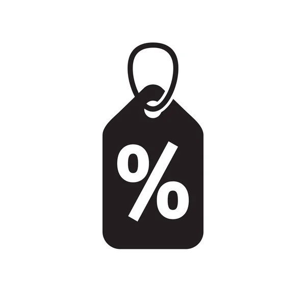 Discount Offer Percent Tag Concept Black Icon Design Promotion Sale — Stock Vector