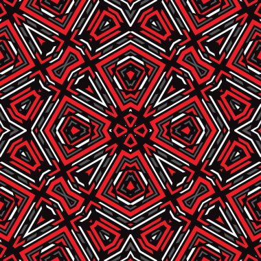 Arka plan sorunsuz desen. Soyut halı etnik süs. Vektör illüstrasyon. Grafik tasarım.