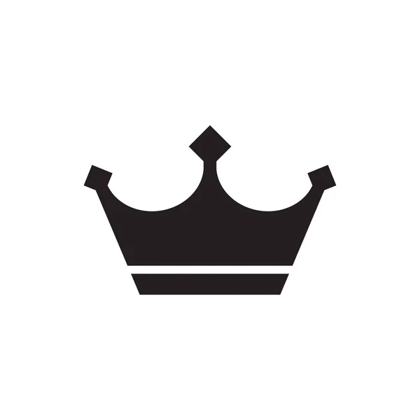 Corona Icona Nera Sfondo Bianco Vettoriale Illustrazione Segno Concetto Reale — Vettoriale Stock