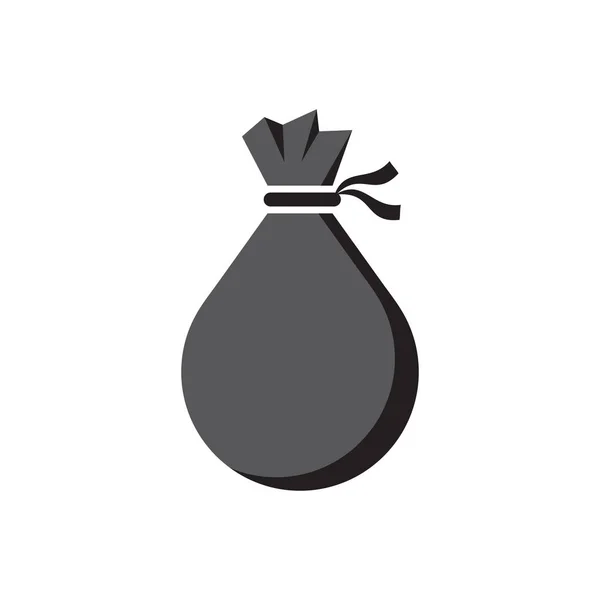 Money Bag Icon White Background Concept Sign Graphic Design Element — Stock Vector