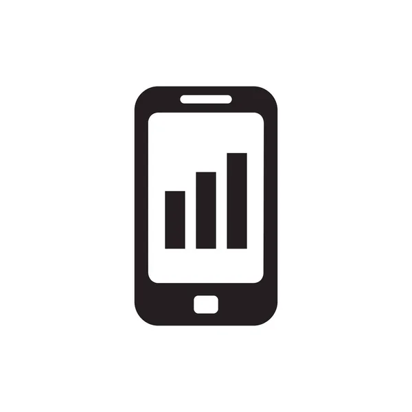 Smartphone Exchange Market Graphic Μαύρο Εικονίδιο Λευκό Φόντο Διανυσματική Απεικόνιση — Διανυσματικό Αρχείο