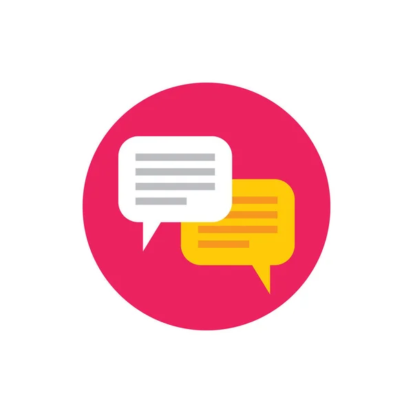 Message Speech Bubbles Concept Icon Flat Graphic Design Style Sign — ストックベクタ