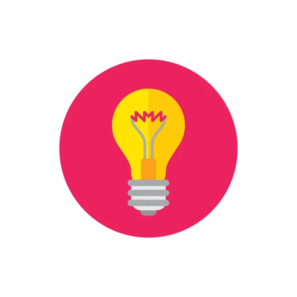 Lightbulb Concept Colored Icon Flat Graphic Design Style Sign Website — Stock vektor