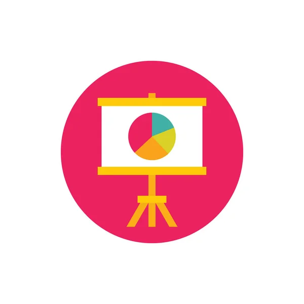 Cartelera Presentación Con Infografía Icono Color Concepto Estilo Diseño Gráfico — Vector de stock