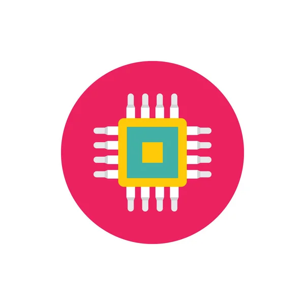 Cpu Концептуальная Цветная Иконка Стиле Плоского Графического Дизайна Подпишитесь Сайт — стоковый вектор