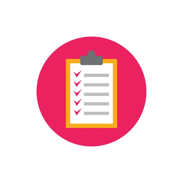 Checklist Concept Icon Flat Graphic Design Style Sign Website Mobile — ストックベクタ