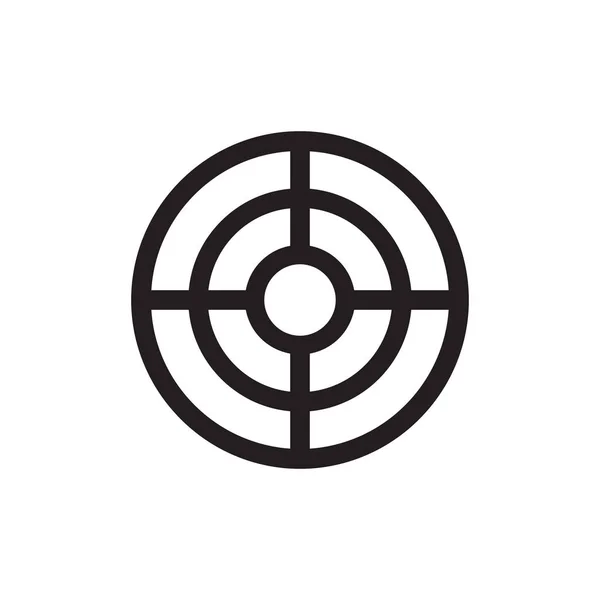 Цель Стрелкой Черная Иконка Белом Фоне Векторной Иллюстрации Знак Концепции — стоковый вектор