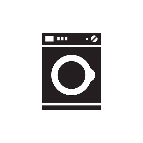 Washer Black Icon White Background Vector Illustration Website Mobile Application — Stock Vector