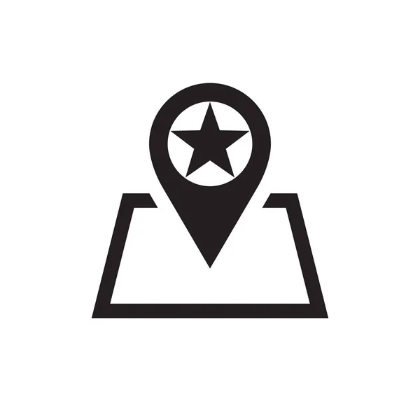 Icona Del Vettore Localizzazione Segnale Segnalazione Mappa Con Simbolo Puntatore — Vettoriale Stock