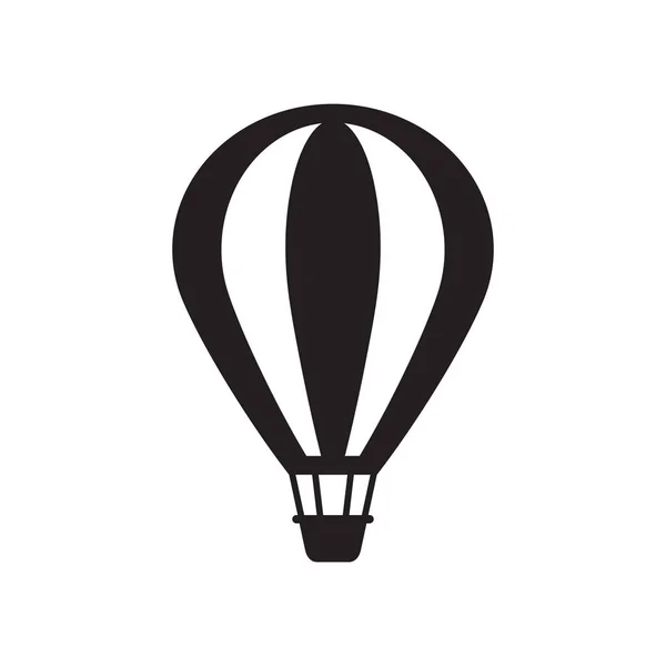 用于网站 移动应用程序 信息图形的白色背景矢量图上的Aerostate Black图标 气球概念符号 图形设计元素 — 图库矢量图片