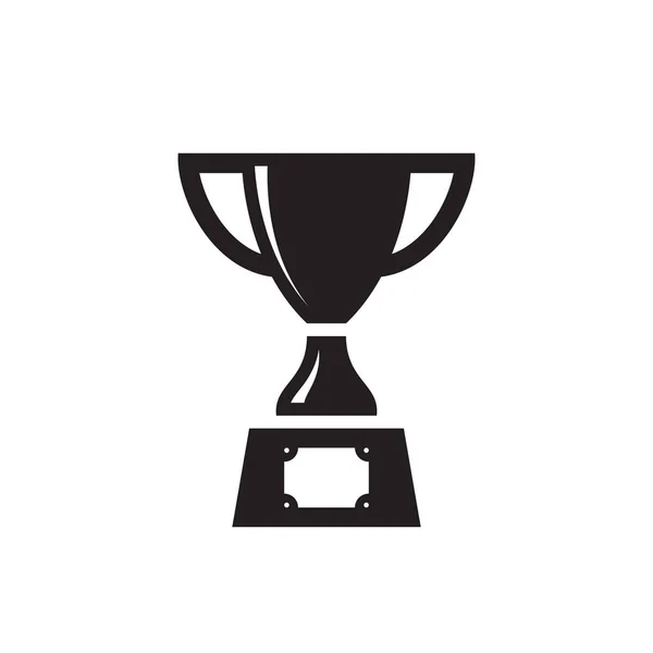 Vencedor Campeonato Prêmio Trowel Ícone Preto Ilustração Vetor Fundo Branco — Vetor de Stock