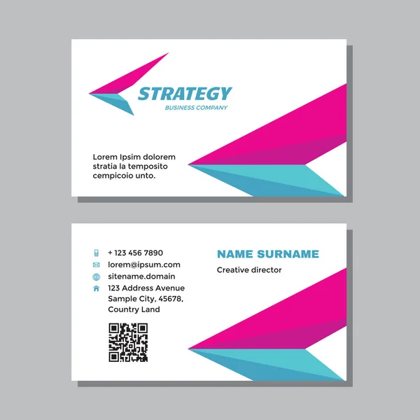 Business Visit Card Template Logo Concept Design Wing Delivery Brand — Stock Vector