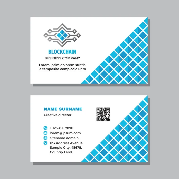 Business Visit Card Template Logo Concept Design Network Computer Digital — Stock Vector