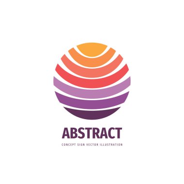 Pozitif soyut küre - vektör iş logo tasarımı. 
