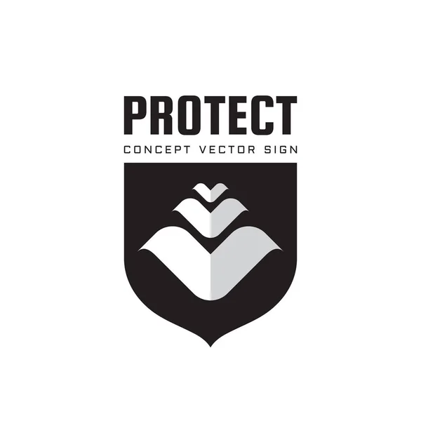 Protect Shield Koncept Designu Loga Ikona Ochrany Vektorová Ilustrace — Stockový vektor