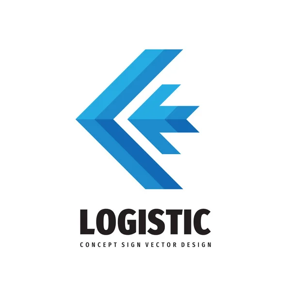 Logistic Company Concept Business Logo Template Vector Illustration Abstract Arrow — Stock Vector