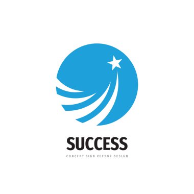 Yıldız uzayı logo vektör tasarımı. Geliştirme ve başarı yaratıcı işareti. 