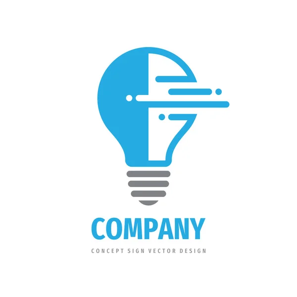 Modèle Logo Concept Ampoule Design Lampe Électrique Idée Créative Symbole — Image vectorielle