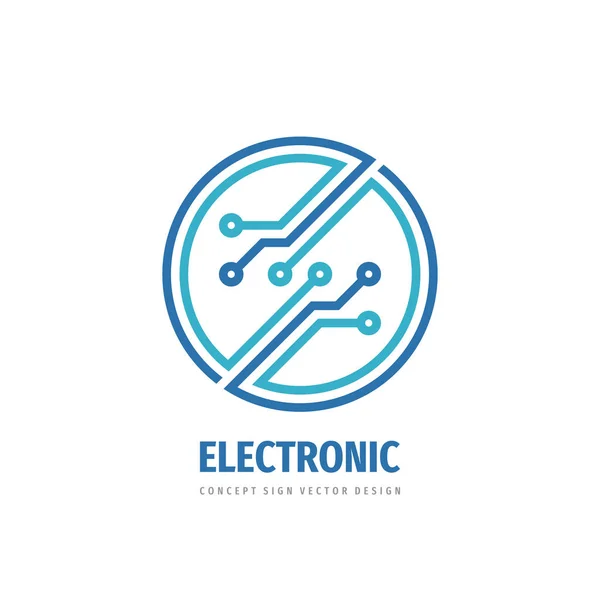 Conception Logo Technologie Électronique Icône Vectorielle Réseau Informatique — Image vectorielle