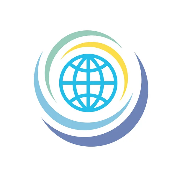 Εικονίδιο Globe Λευκό Φόντο Διανυσματική Απεικόνιση Για Την Ιστοσελίδα Εφαρμογή — Διανυσματικό Αρχείο