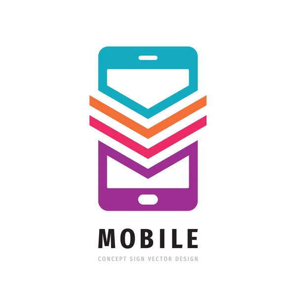 Mobiele Telefoon Vector Logo Template Concept Illustratie Smartphone Creatieve Logo — Stockvector