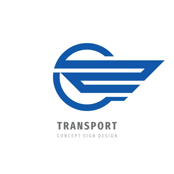 Transport Logo Firmy Szablon Kreatywnej Ilustracji Wing Abstrakcyjny Znak Logo — Wektor stockowy