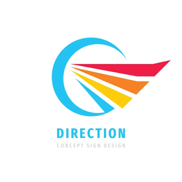 Direction Business Logo Template Creative Illustration Wing Abstract Vector Logo — Stock Vector