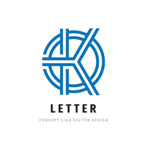 Γράμμα Σχεδιασμός Λογότυπου Διανύσματος Αφηρημένη Δημιουργική Σημάδι Σχήμα Κύκλου Λογότυπο — Διανυσματικό Αρχείο