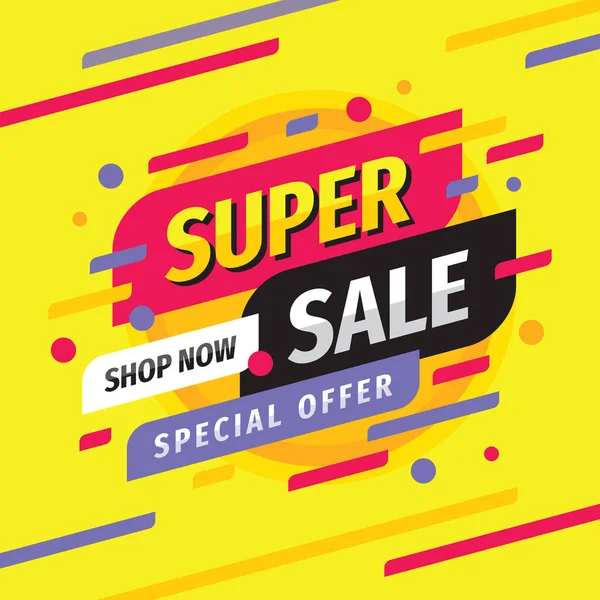 Super Sale Korting Vector Lay Out Concept Illustratie Abstracte Reclame — Stockvector