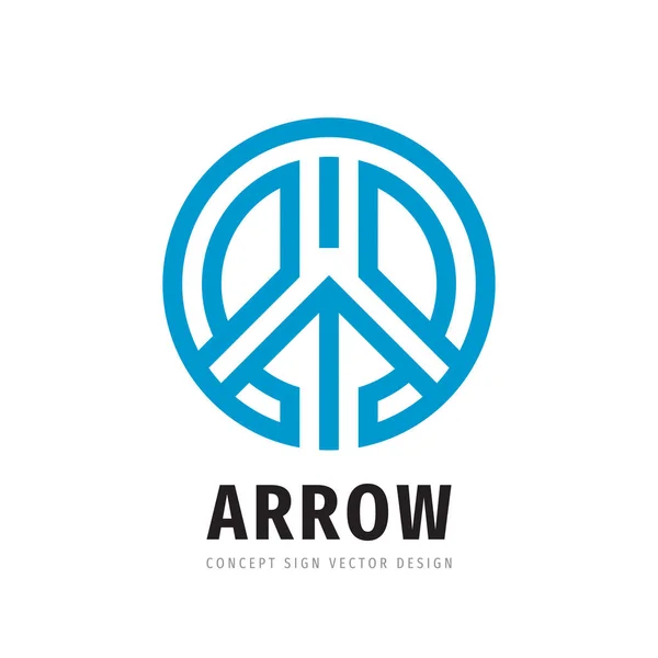 Arrow Koncept Logotyp Design Skriv Logotypen För Utvecklingsstrategi Linje Konst — Stock vektor