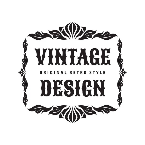 Vintage Design Concept Logo Badge Embleem Originele Retro Stijl Vectorillustratie — Stockvector