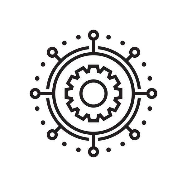 Tecnologia Concetto Ingranaggio Logo Aziendale Modello Design Segno Meccanico Cogwheel — Vettoriale Stock