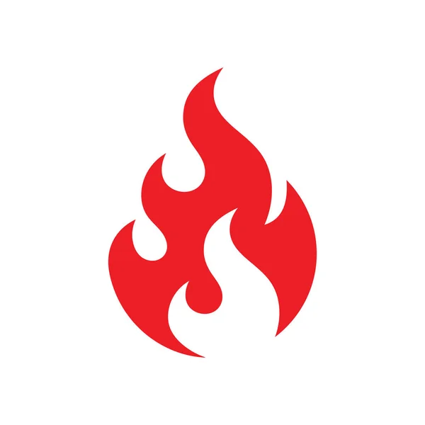 Fire Icon Design Red Flame Sign Ignite Dangerous Vector Symbol — Stock Vector